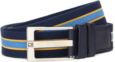 

Tommy Hilfiger Men Blue Metal Belt, Blue and yellow
