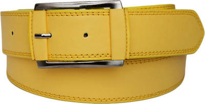 

Skyways Men Evening/Party, Casual Yellow Artificial Leather Belt, Yellow-02