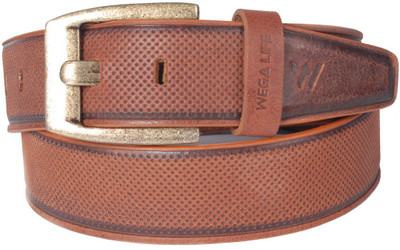 

Wega Life Men Casual Tan Genuine Leather Belt