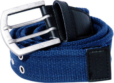 

Hidedge Men Casual Blue Synthetic Belt, Navy