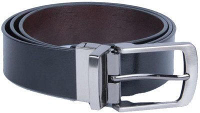 

PRUG Men Formal Black Genuine Leather Reversible Belt