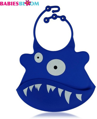 

Babies Bloom Shark Silicone Baby With Crumb Catcher(Darl Blue)