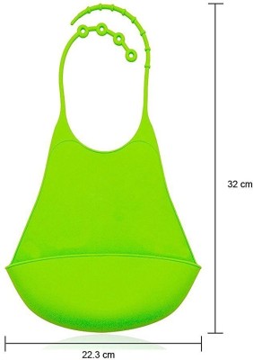 Health And Yoga Ultra soft Silicon bibs for babies(Green)