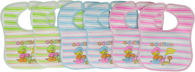 

Aarushi Soft Cotton Velcro Baby Bib Pack of 6(Multicolor)