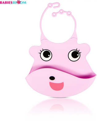 

Babies Bloom Pink Pig Silicone Baby With Crumb Catcher(Pink)
