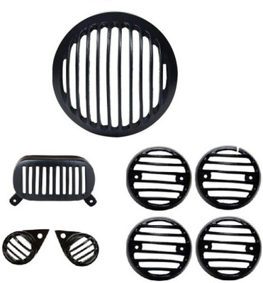 

BikerZZZcluB 5 Bike Headlight Grill(Black)