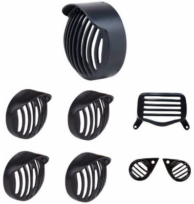Bikers World GC6 Bike Headlight Grill(Black)