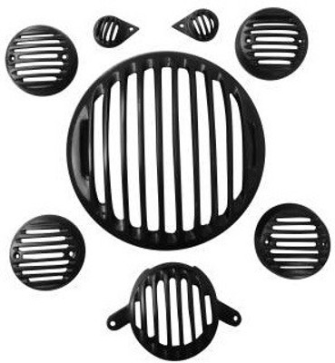 

AutoSwag ASW8PCSBRILL-01 Bike Headlight Grill(Black)