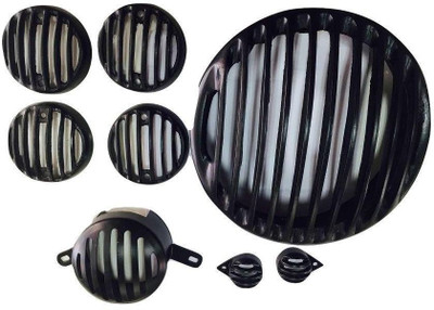 Spidy Moto RA479 Bike Headlight Grill(Black)