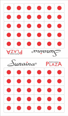 Sunaina MATCHING PLAZA SIZE-5 (PACK OF 5) FOREHEAD Red Bindis(STICK ON)
