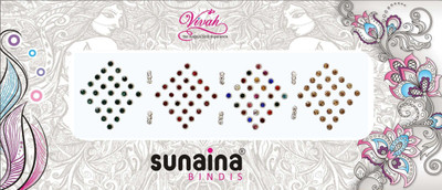 

Sunaina VIVAH COLLECTION 4 IN 1 FOREHEAD Multicolor Bindis(Fancy Design)