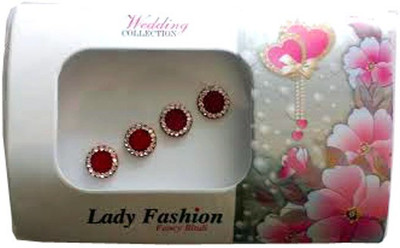 

Lady Fashion Red Stone Forehead Red Bindis(Marathi Mulgi)