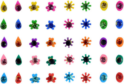 

Instabuyz Golden Stone Forehead Multicolor Bindis(Fancy Bindi)