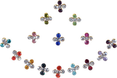 

Instabuyz Golden Stone Forehead Multicolor Bindis(Fancy Bindi)