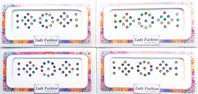 

Lady Fashion Beautiful Bridal Delhi Ki Mashoor Bindi 0303201701 Forehead Multicolor Bindis(Trendy)