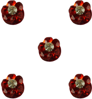 

Vidhya Kangan Store Stone Studd Bindi Forehead Red Bindis(Everyday use)