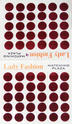 

Lady Fashion Matchng Plaza 1110201613 Forehead Maroon Bindis(Stick on)
