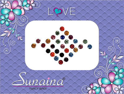 

Sunaina Love Diamond Collection Forehead Multicolor Bindis(Fancy Design)