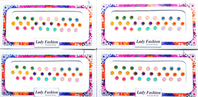 

Lady Fashion Beautiful Bridal Delhi Ki Mashoor Bindi 0303201709 Forehead Multicolor Bindis(Trendy)