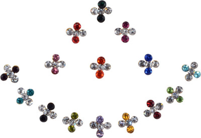 

Instabuyz Golden Stone Forehead Multicolor Bindis(Fancy Bindi)