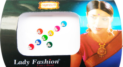 

Lady Fashion Amarpali Collection 2901201701 Forehead Multicolor Bindis(Stick on)