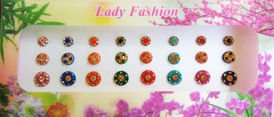 

Lady Fashion Beautiful Fancy 2810201604 Forehead Multicolor Bindis(Stick on)