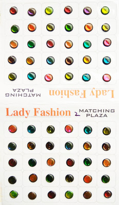 

Lady Fashion Matching Plaza 1111201628 Forehead Multicolor Bindis(Stick on)