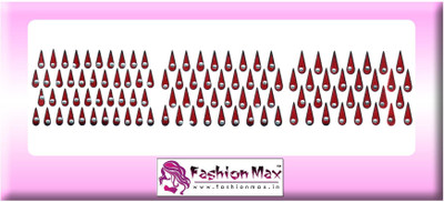 

Fashion Max Mini Tika Crystal with Black Layer Forehead Maroon Bindis(Fancy Design)