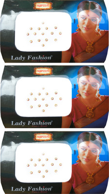

Lady Fashion Amarpali Crystals 2112201605 Forehead White Bindis(Stone)