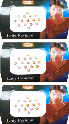 

Lady Fashion Amarpali Crystals 2112201608 Forehead White Bindis(Stone)