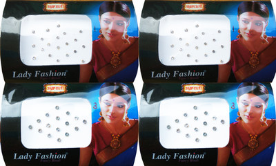 

Lady Fashion Amarpali Crystals 0112201603 Forehead White Bindis(Kundan)