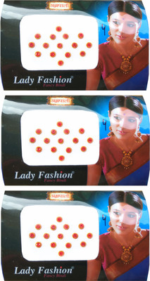 

Lady Fashion Amarpali Crystals 2012201607 Forehead Red Bindis(Kundan)
