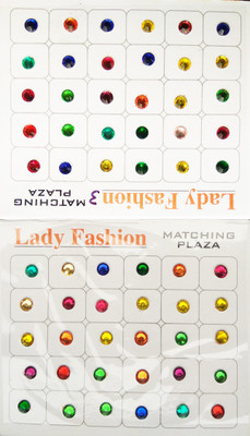 

Lady Fashion Kundan Matching Plaza 0111201606 Forehead Multicolor Bindis(Stone)