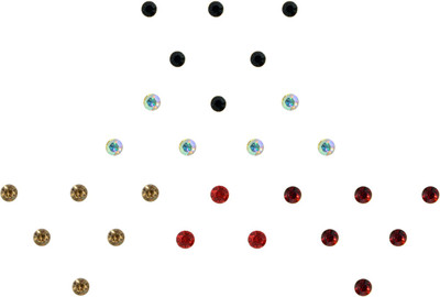 

Instabuyz Golden Stone Forehead Multicolor Bindis(Fancy Bindi)