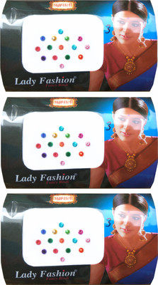 

Lady Fashion Amarpali Crystals 2112201611 Forehead Multicolor Bindis(Stone)