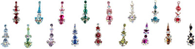 

Instabuyz 17 pcs With 3 Designes & 10 Colors Women's & Girl's Multicolor Bindis(Fancy Design)