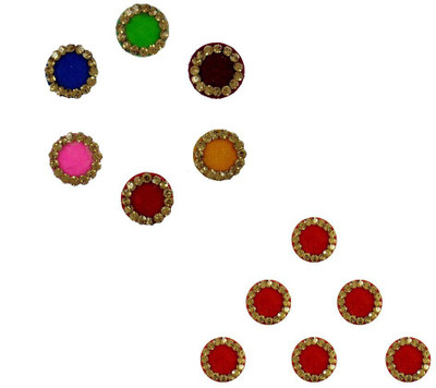 

Instabuyz Golden Stones FOREHEAD Maroon, Multicolor Bindis(FANCY BINDI)