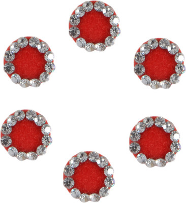 

Instabuyz Golden Stone Forehead Red Bindis(Fancy Bindi)