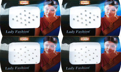

Lady Fashion Amarpali Crystals 0112201612 Forehead White Bindis(Kundan)