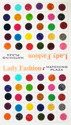

Lady Fashion Glitter Matching Plaza 0811201605 Forehead Multicolor Bindis(Stick On)