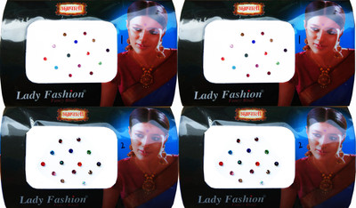 

Lady Fashion Amarpali Crystals 2911201605 Forehead Multicolor Bindis(Kundan)