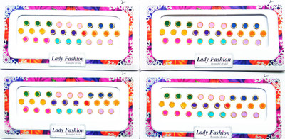 

Lady Fashion Beautiful Bridal Delhi Ki Mashoor Bindi 0303201708 Forehead Multicolor Bindis(Trendy)