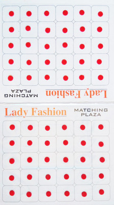 

Lady Fashion Matching Plaza 0202201602 Forehead Red Bindis(Stick On)