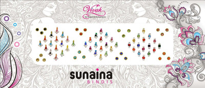 

Sunaina VIVAH COLLECTION DESIGNER FOREHEAD Multicolor Bindis(Fancy Design)