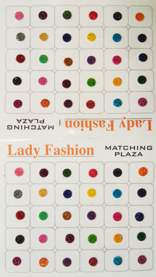 

Lady Fashion Glitter Matching Plaza 0811201601 Forehead Multicolor Bindis(Stick On)