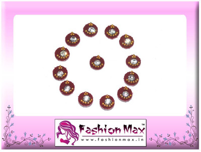 

Fashion Max Full Moon with Decrotion and Crystal Forehead Red Bindis(Fancy Design)