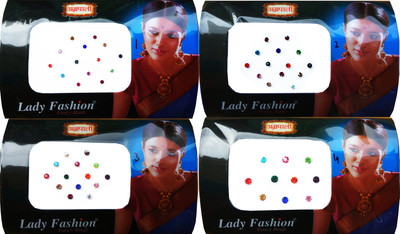 

Lady Fashion Amarpali Crystals 2911201604 Forehead Multicolor Bindis(Kundan)