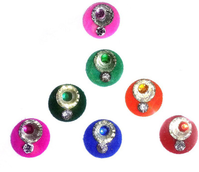 

Fashion Max Full Moon Crystal Forehead Multicolor Bindis(Fancy Design)