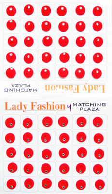 

Lady Fashion Matching Plaza 1111201626 Forehead Red Bindis(Stick on)