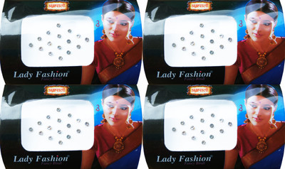 

Lady Fashion Amarpali Crystals 0112201610 Forehead White Bindis(Kundan)